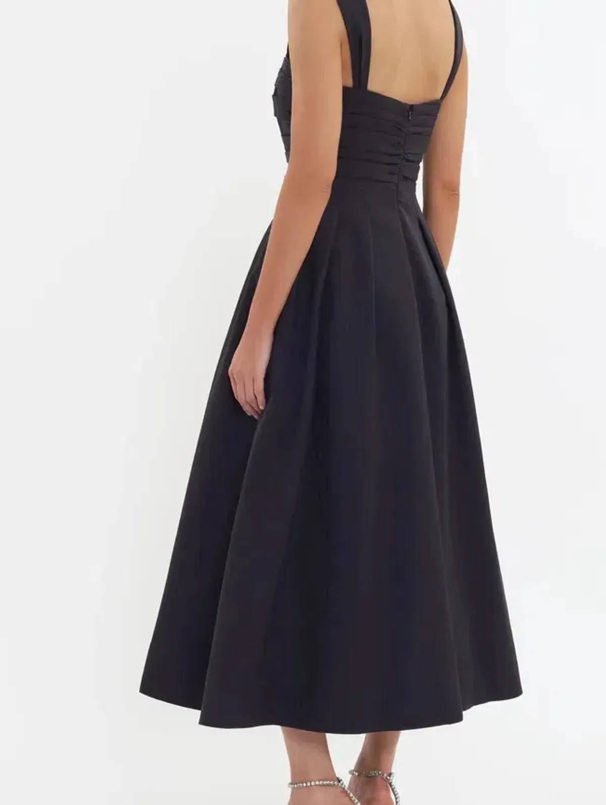 Rebecca Vallance Luiza Strap Midi Dress Black Size 8 - Image 2