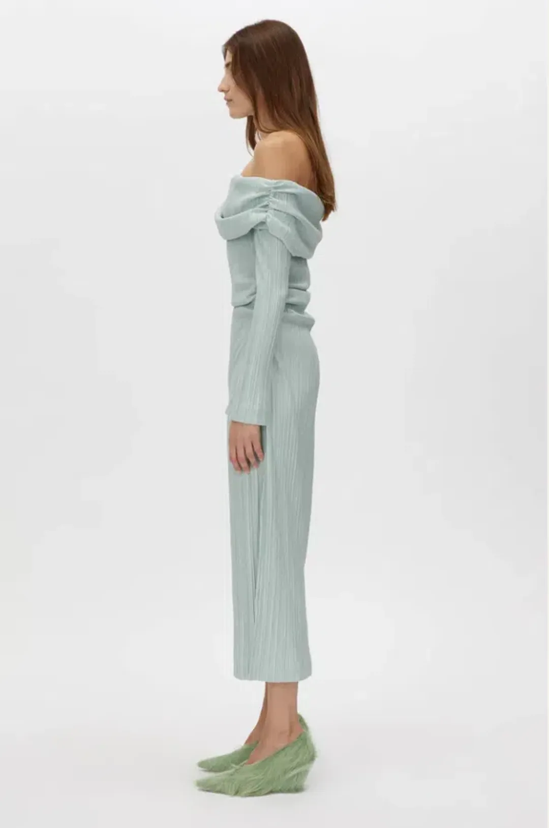 Camilla and Marc Shaw Dress Dusty Mint Size 14 for rent on The Volte - main image