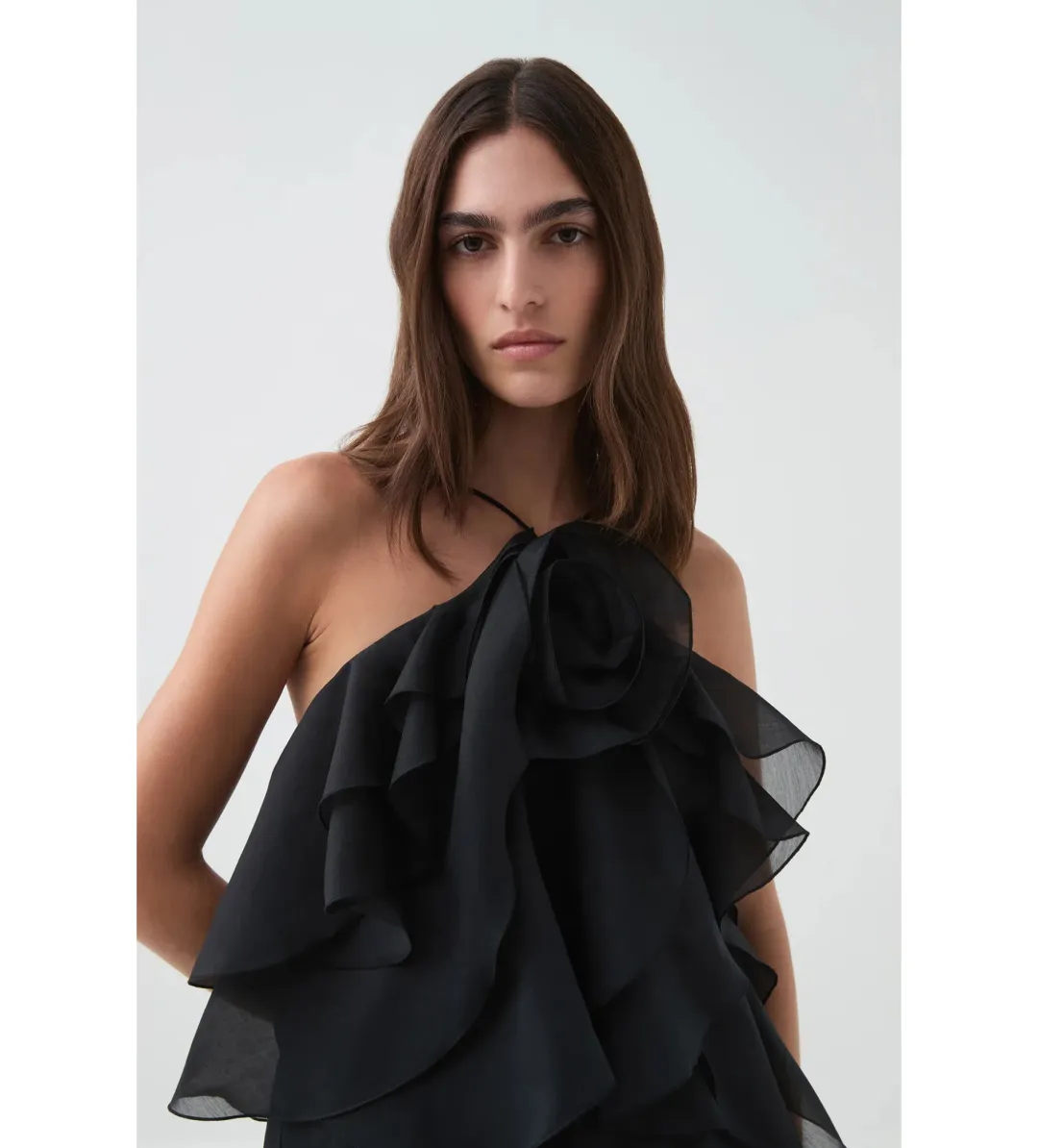 Aje Pandorea Layered Mini Dress in Black Size L / AU 12 for rent on The Volte - main image