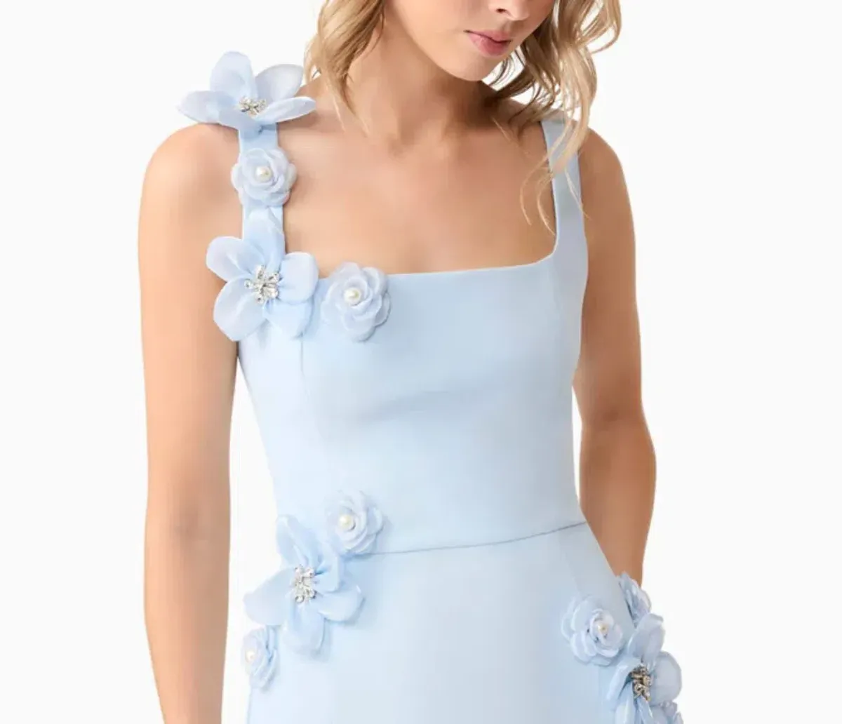 Elliatt Chantelle 3D Midi Dress In Blue Size 8/S - Image 5