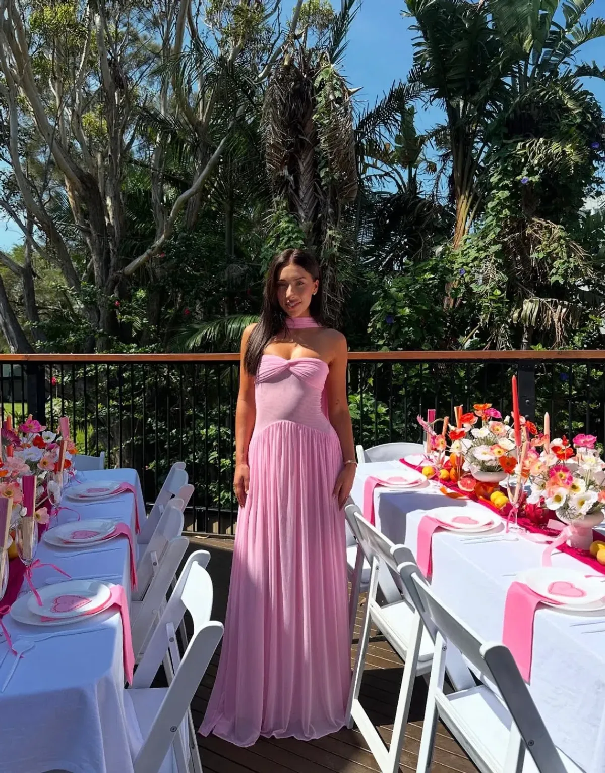 Raphaella Santana Ophelia Maxi Dress Pink Size AU8 - Image 4