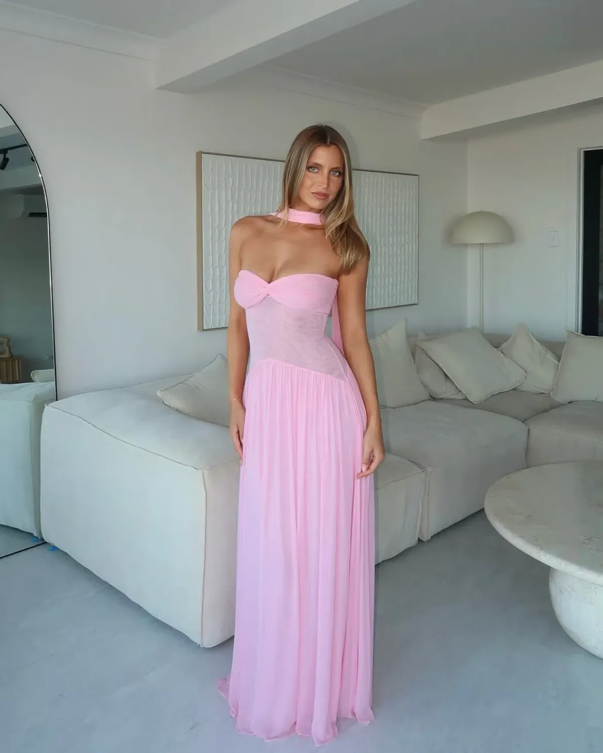 Raphaella Santana Ophelia Maxi Dress Pink Size AU8 - Image 1