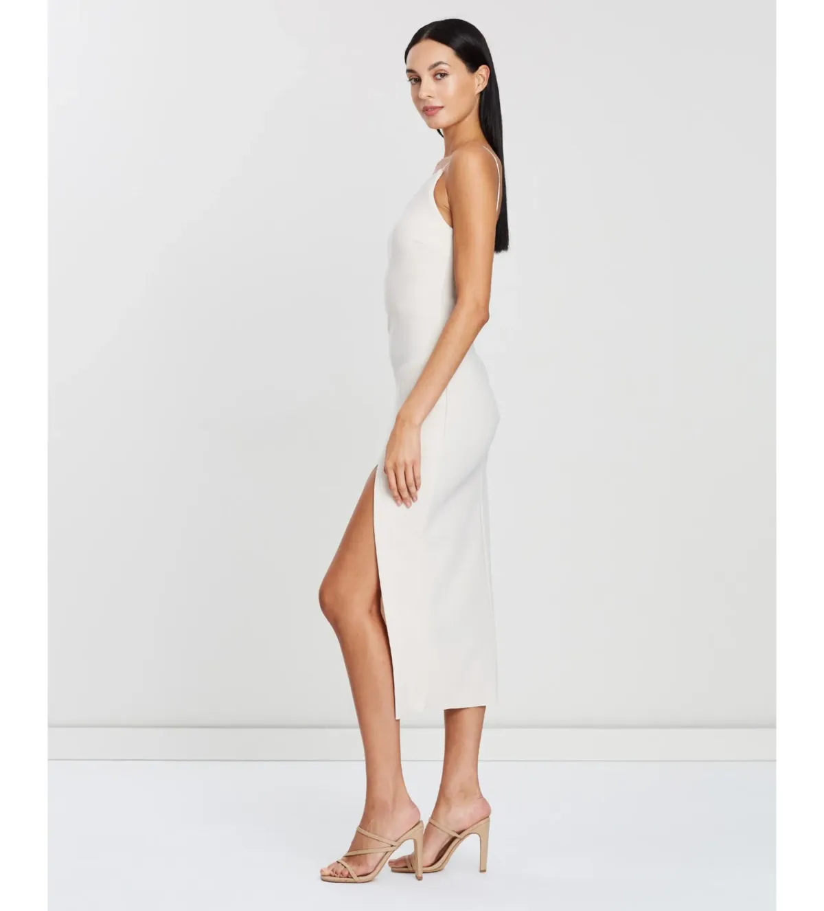 Bec & Bridge Dominique Asymmetric Midi Dress Vanilla Size 10 - Image 2