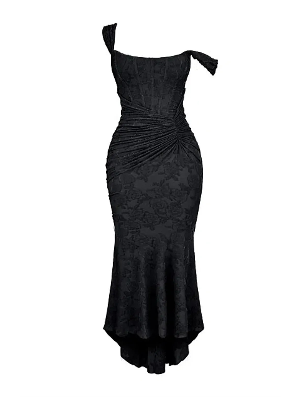 House of CB Cesca Corset Ruched Maxi Dress Black Size XS / AU 6 - Image 5