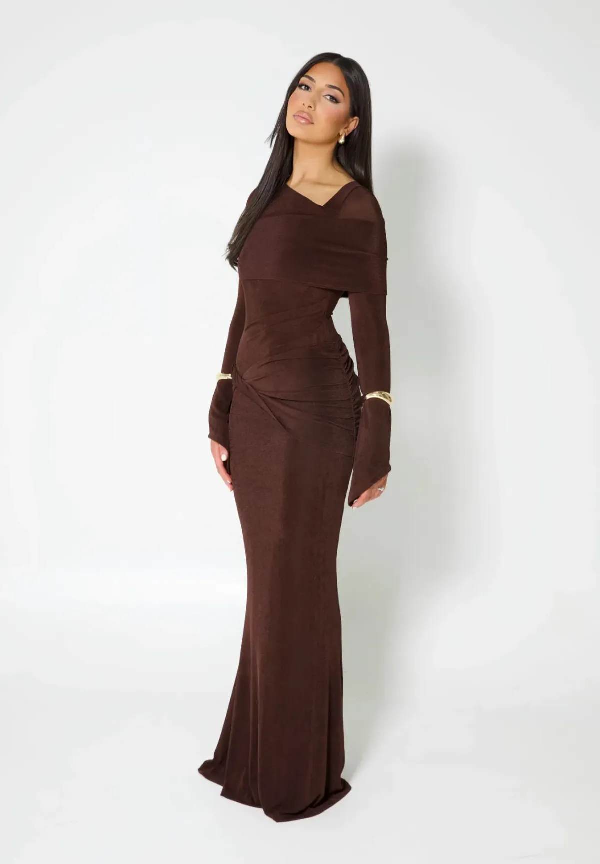 Alaía Muse Elira Maxi Dress Brown Size S / AU 8 - Image 2