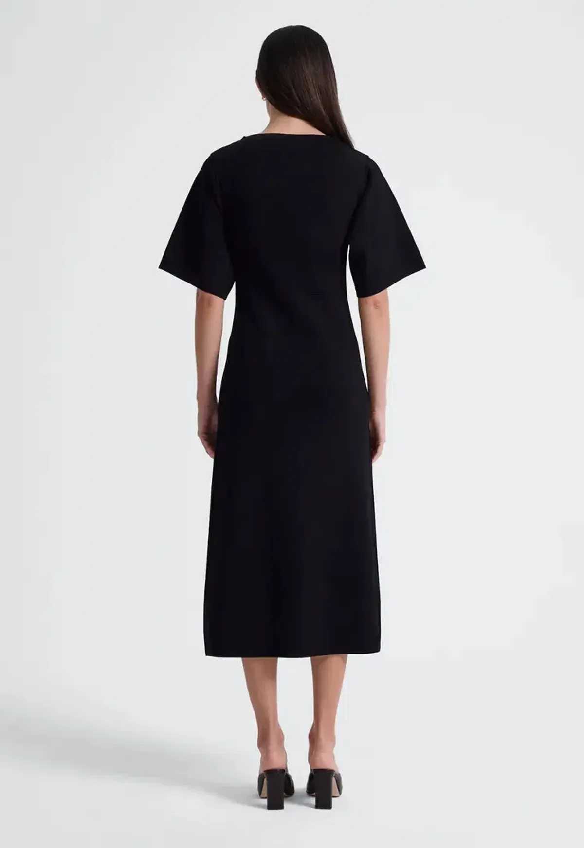 Jac + Jack Write Midi Dress Black Size AU 6 - Image 2