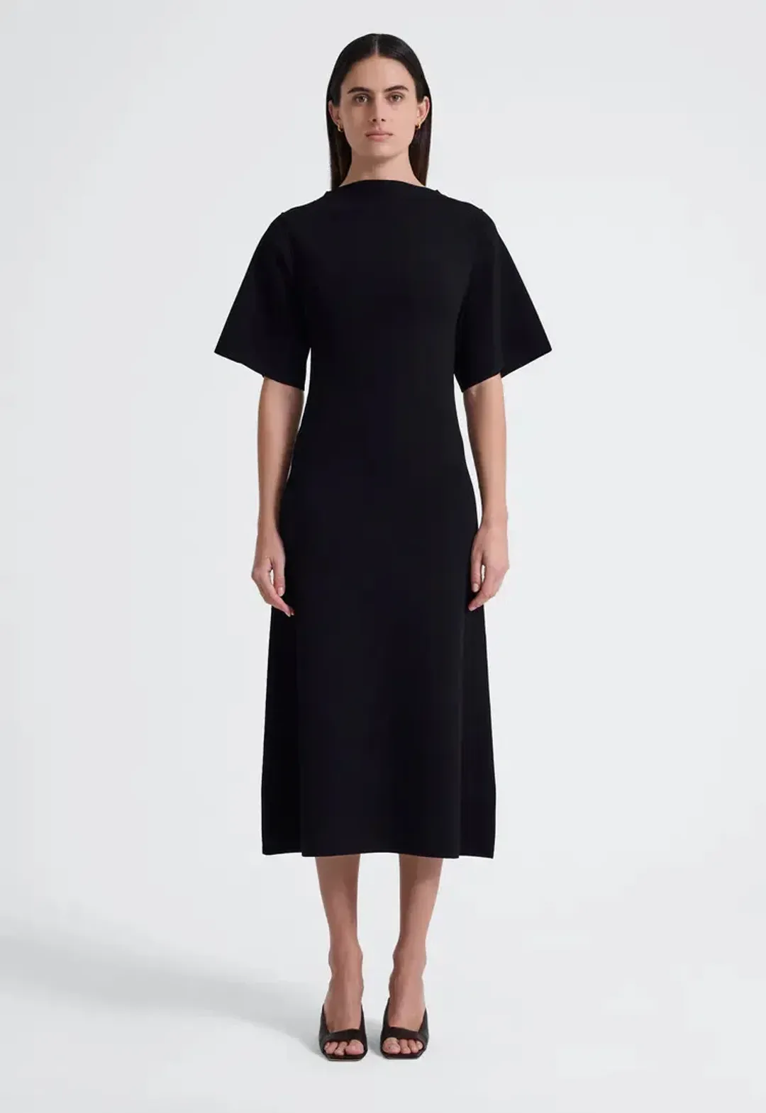 Jac + Jack Write Midi Dress Black Size AU 6 for rent on The Volte - main image