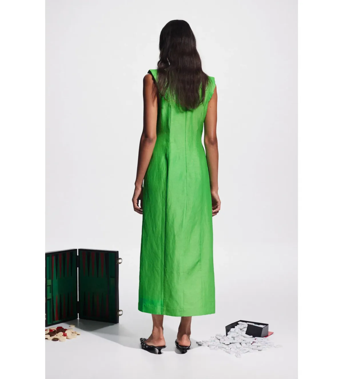 Alemais Dazzle Midi Dress Green Size AU 10 - Image 4