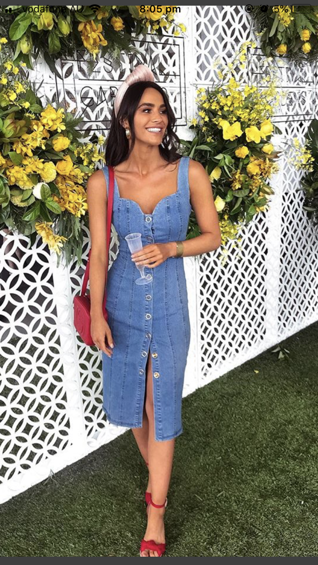 Finders Keepers Deja Vu Dress Blue Size 8 for rent on The Volte - main image