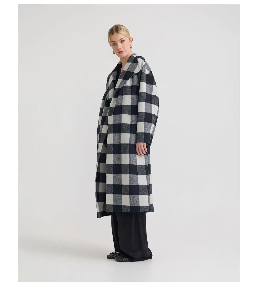 Oxford Alex Double Face Wool Coat Multi One Size for rent on The Volte - main image