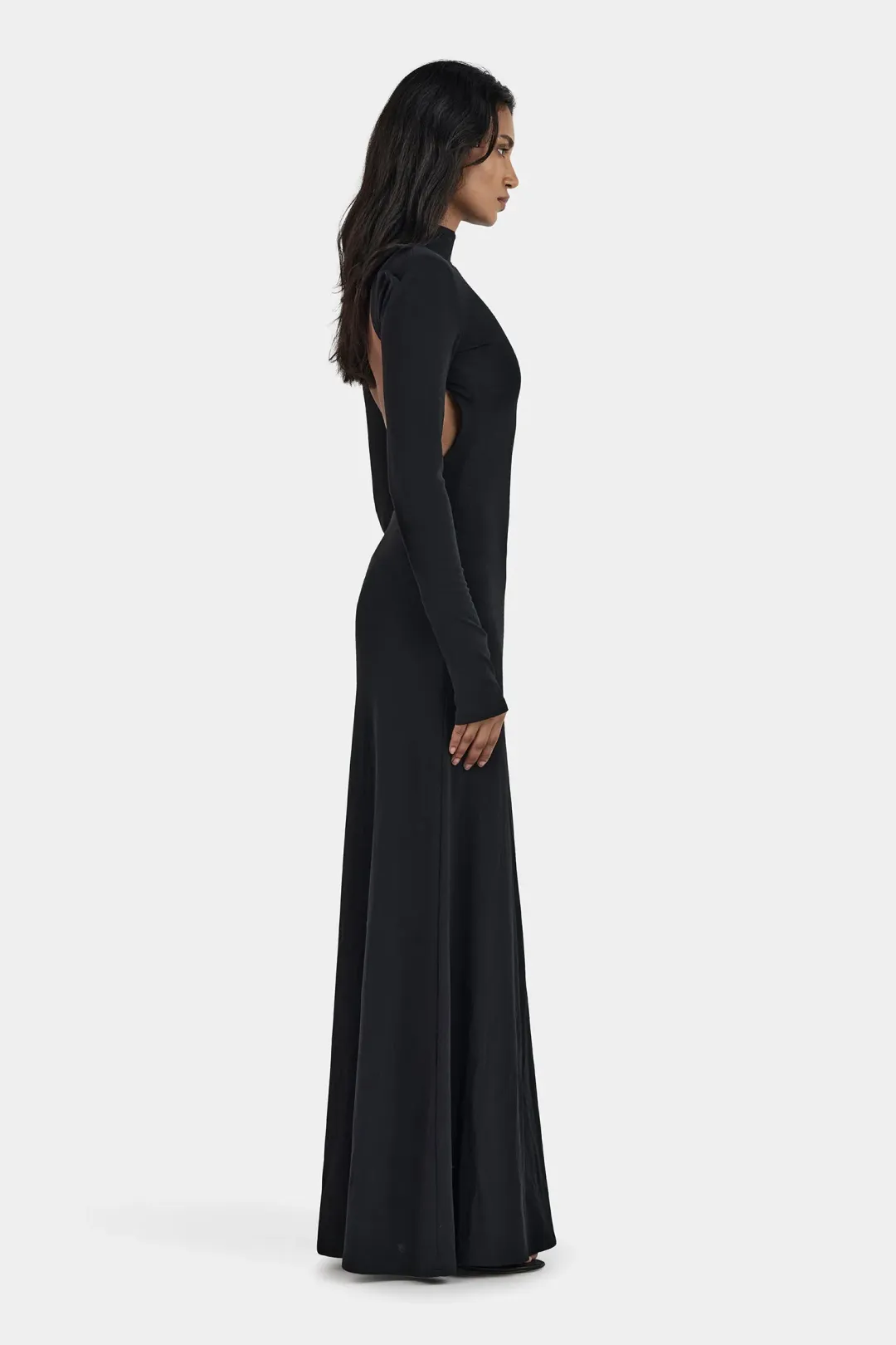 Hansen and Gretel Daphne Maxi Dress Black Size 10 for rent on The Volte - main image