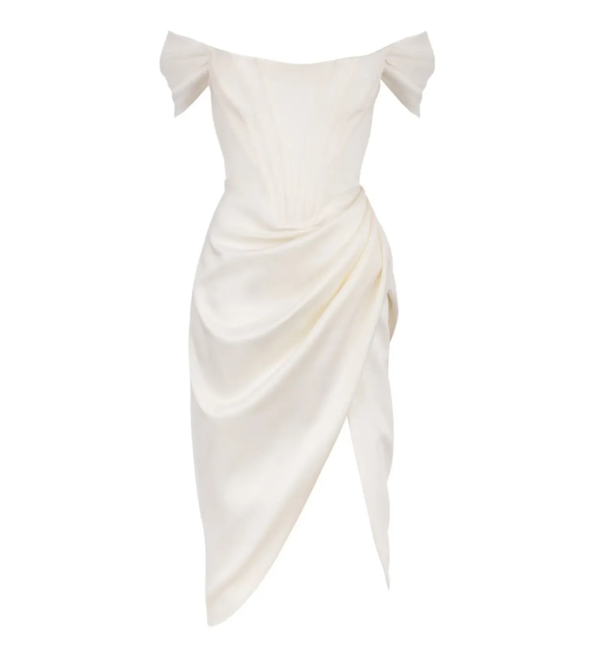 House Of CB Loretta Midi Dress Ivory Size 8/XS - Image 6