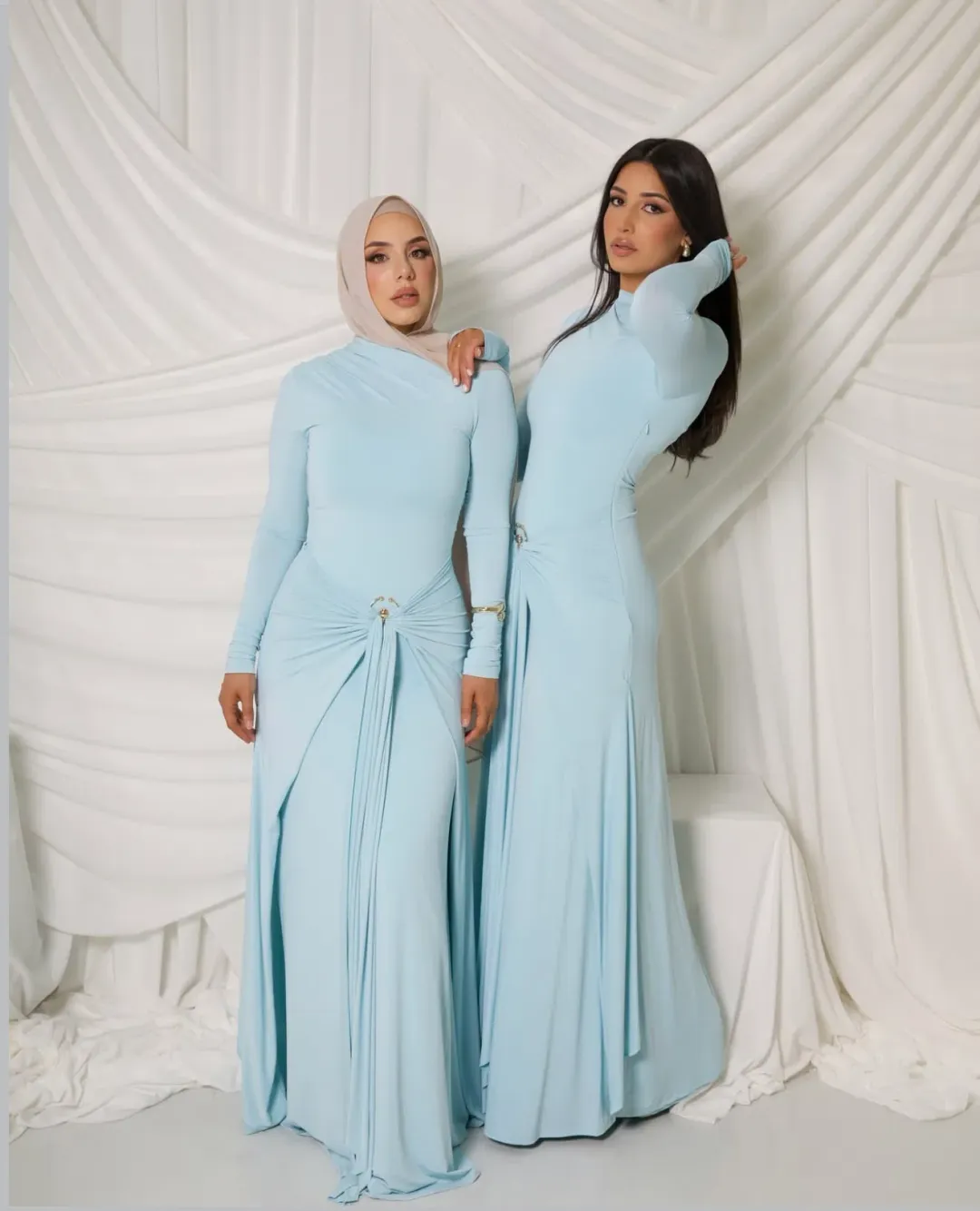 Alaia Muse Yasmin Gown Blue Size 8 for rent on The Volte - main image