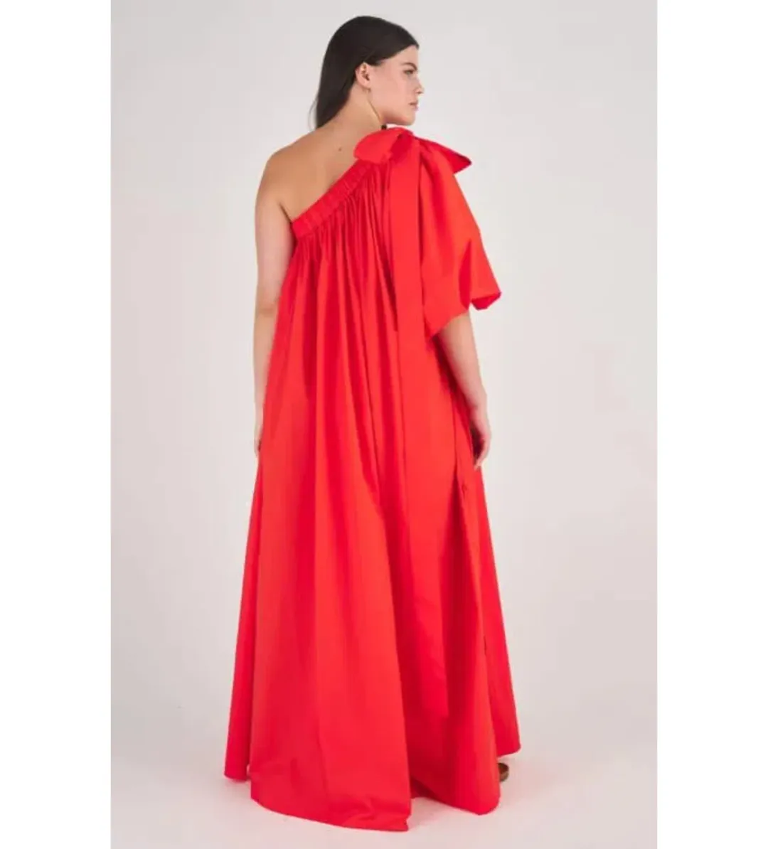 Oroton One Shoulder Dress in True Red Size 12 for rent on The Volte - main image