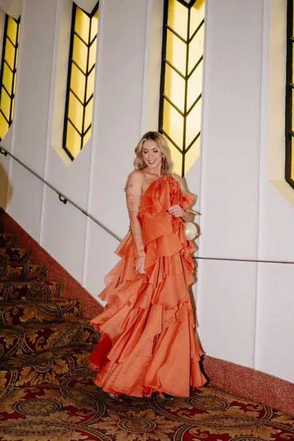 Aje Pandorea Maxi Dress Coral Clay Size AU 14 - Image 1