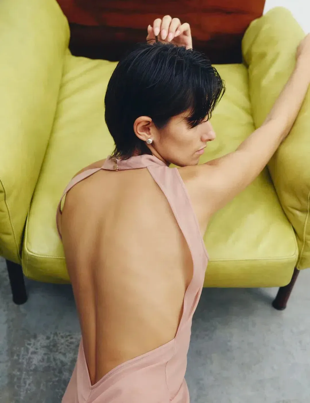 Sir the Label Ruby Open Back Gown Light Tan Size AU 8 for rent on The Volte - main image