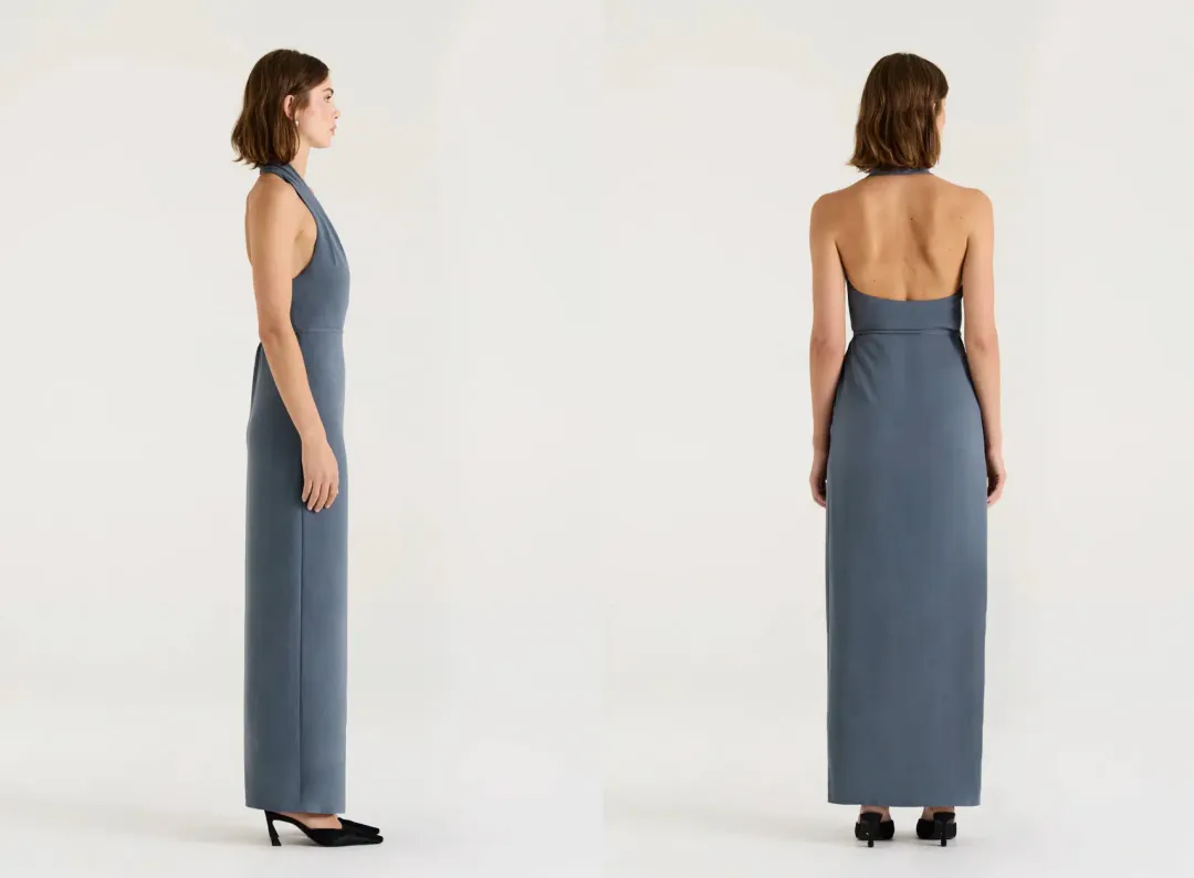 Henne Vida Maxi Dress Slate Size 8 for rent on The Volte - main image