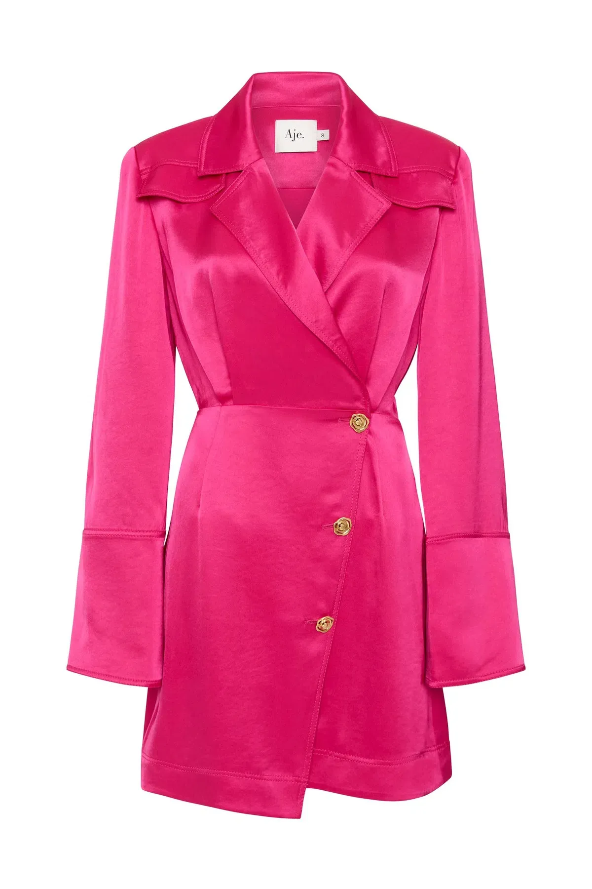 Aje Echo Mini Shirt Dress Pink Size AU 14 - Image 4