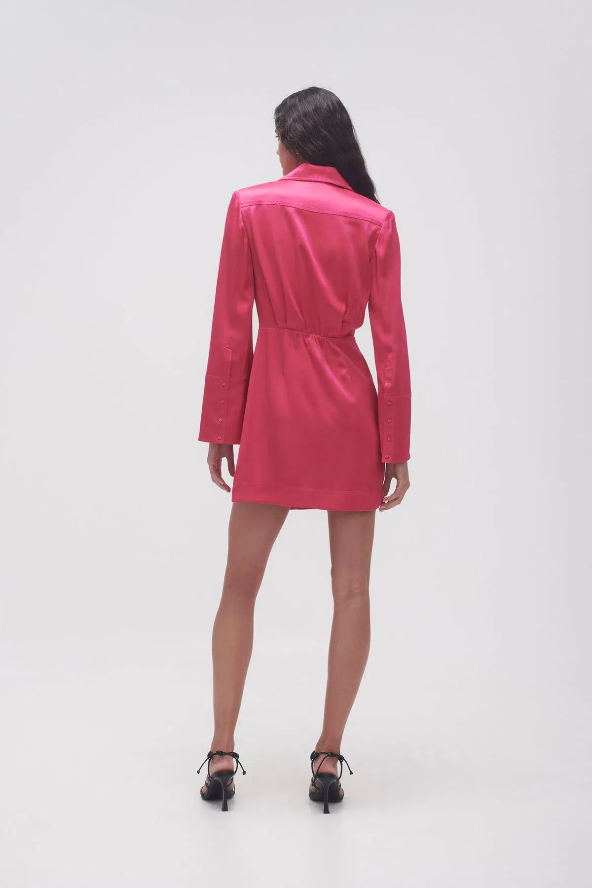 Aje Echo Mini Shirt Dress Pink Size AU 14 - Image 2