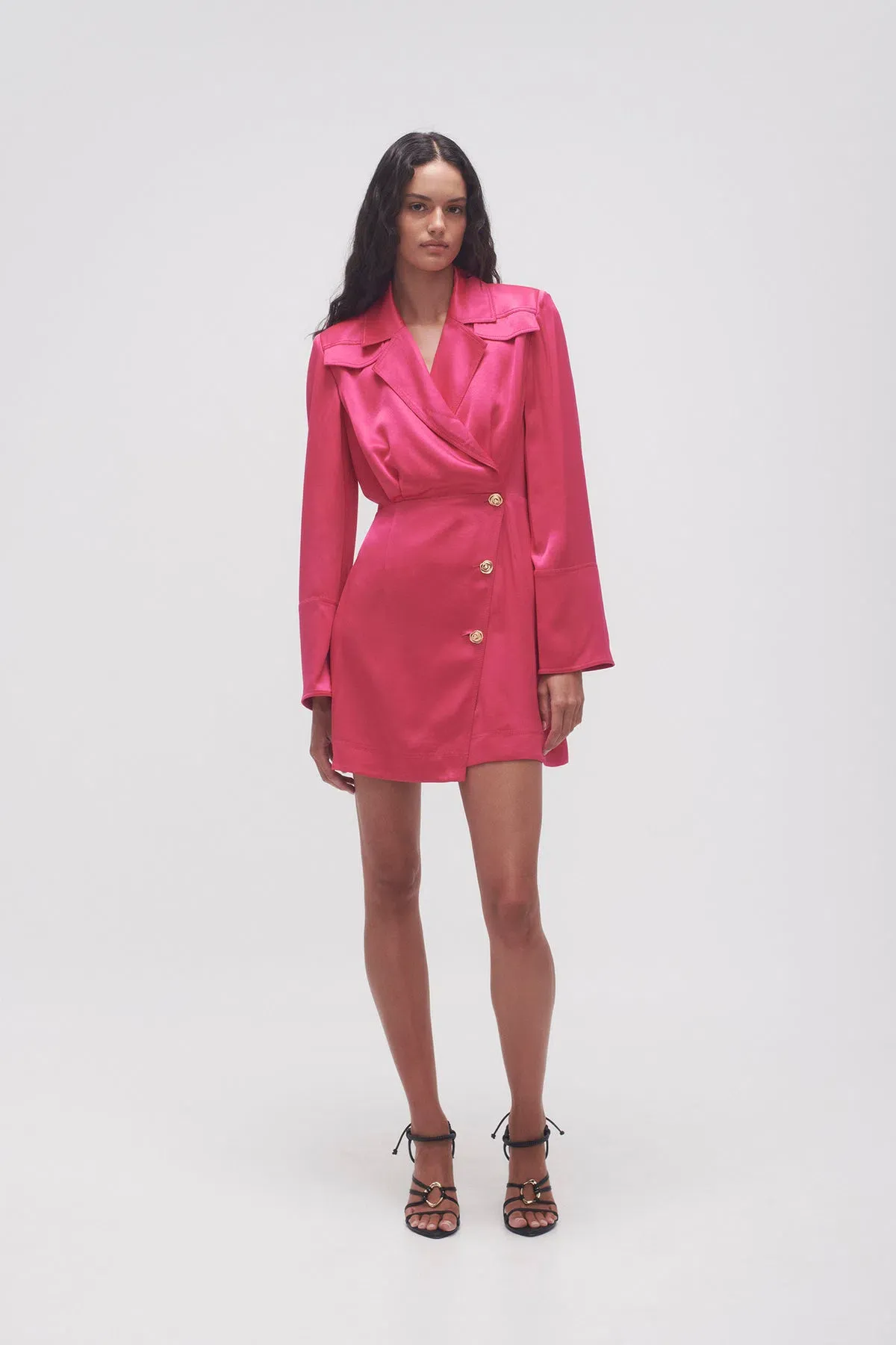 Aje Echo Mini Shirt Dress Pink Size AU 14 - Image 1