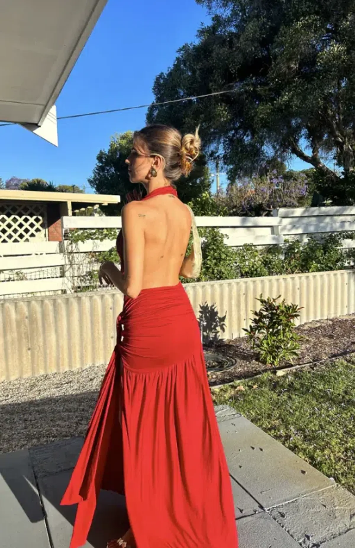 Deconduarte Dakota Maxi Dress Pure Red Size L - Image 4