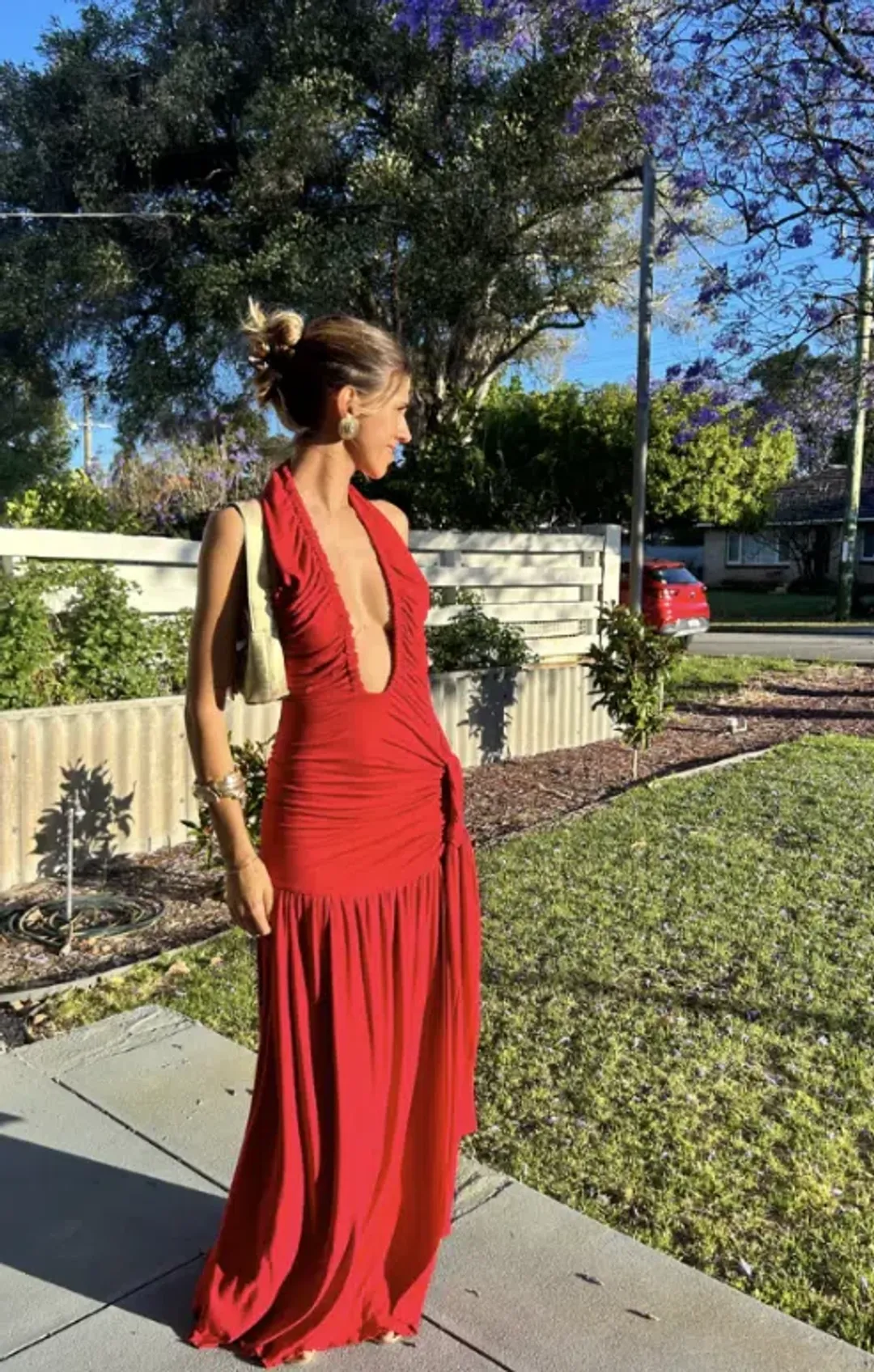 Deconduarte Dakota Maxi Dress Pure Red Size L for rent on The Volte - main image