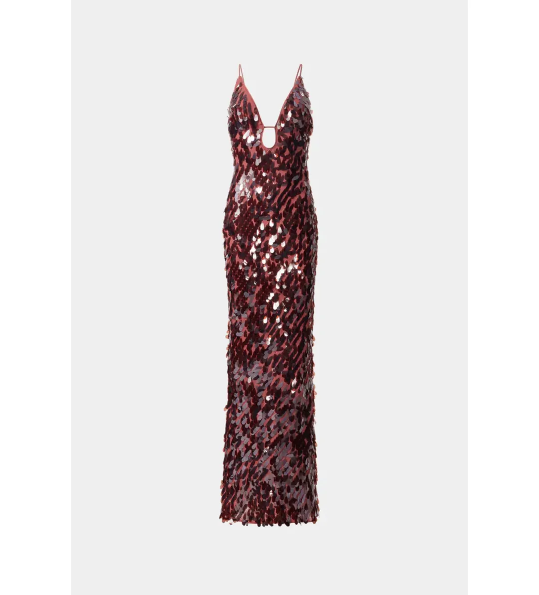 Misha Sapphire Sequin Maxi Dress in Fig Size 6/XS for rent on The Volte - main image