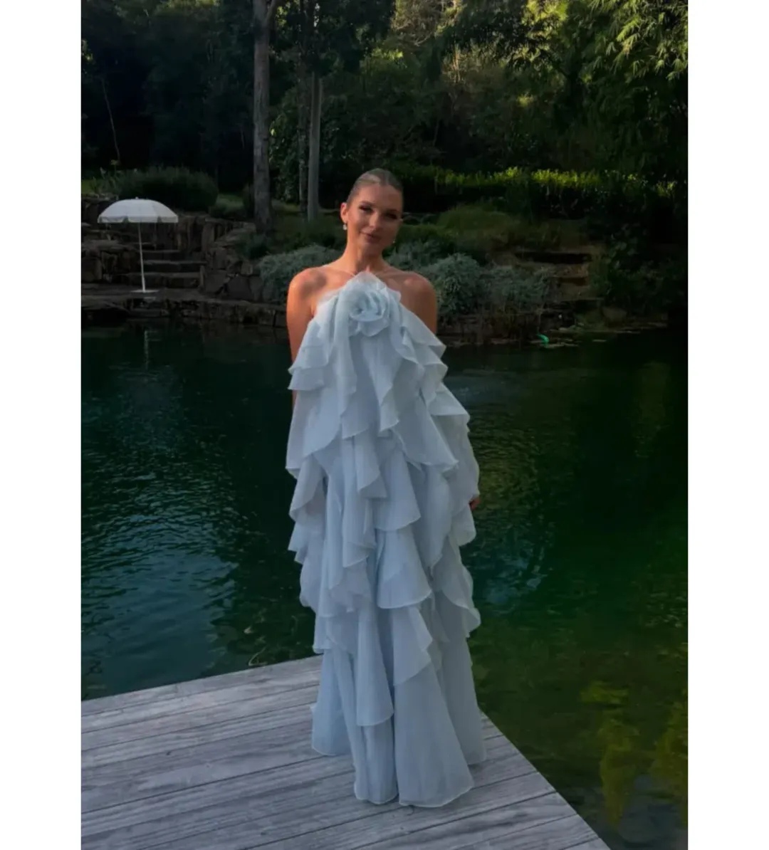 Aje Pandorea Layered Maxi Dress size 8  for rent on The Volte - main image