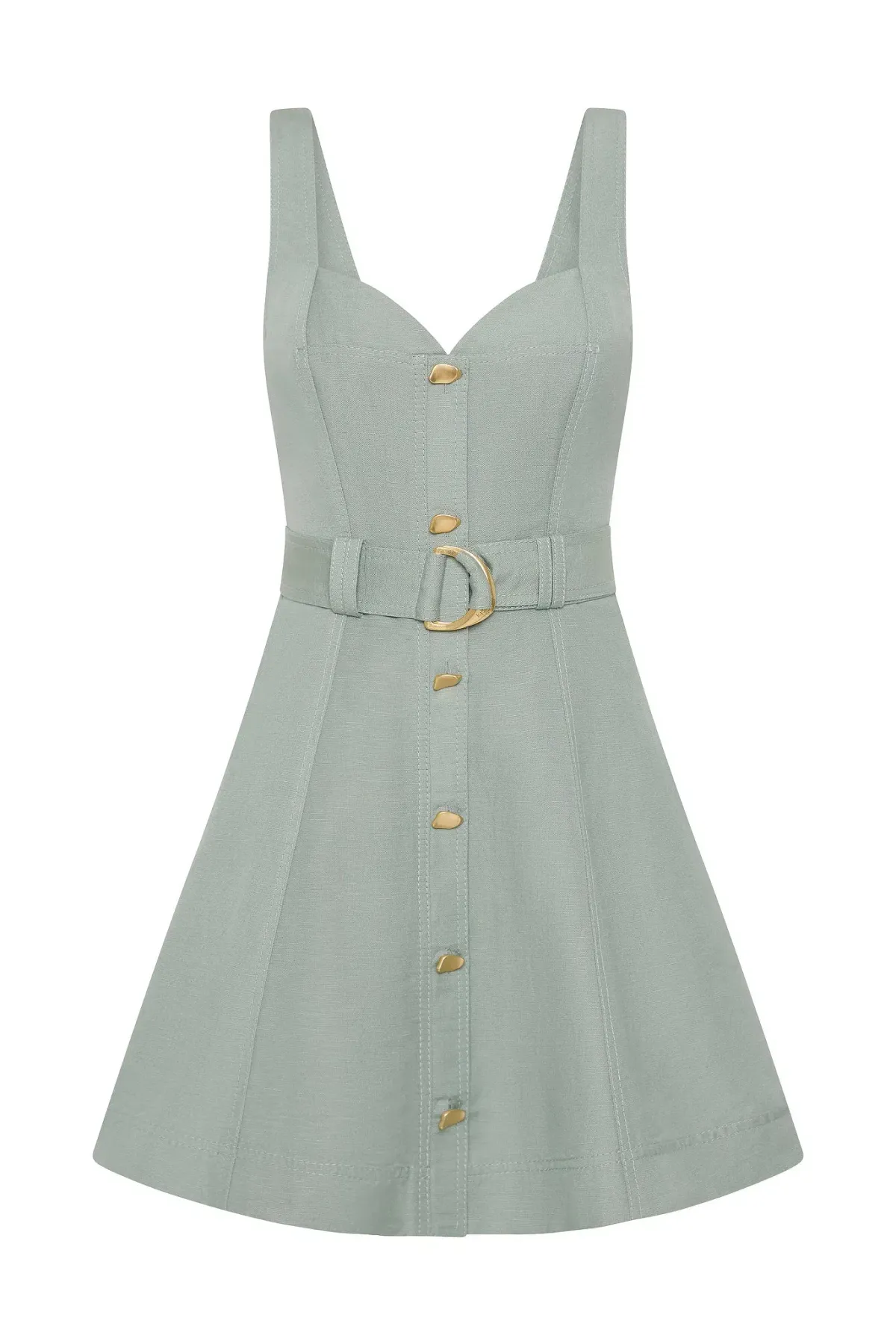 Aje Clay Belted Mini Dress Green Size 12 - Image 5