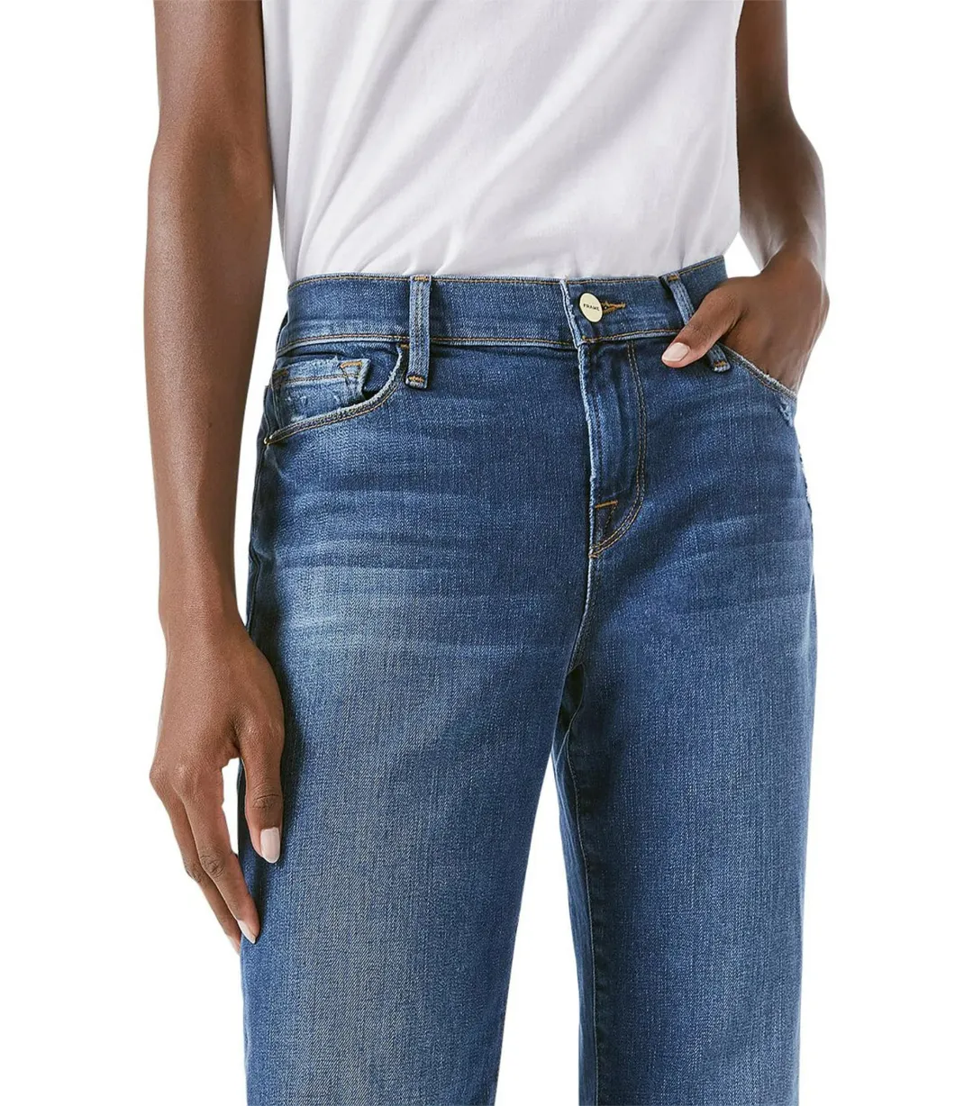 Frame Denim Le Garcon Mid Rise Slim Boyfriend Jean Azure Size 8/S  for rent on The Volte - main image