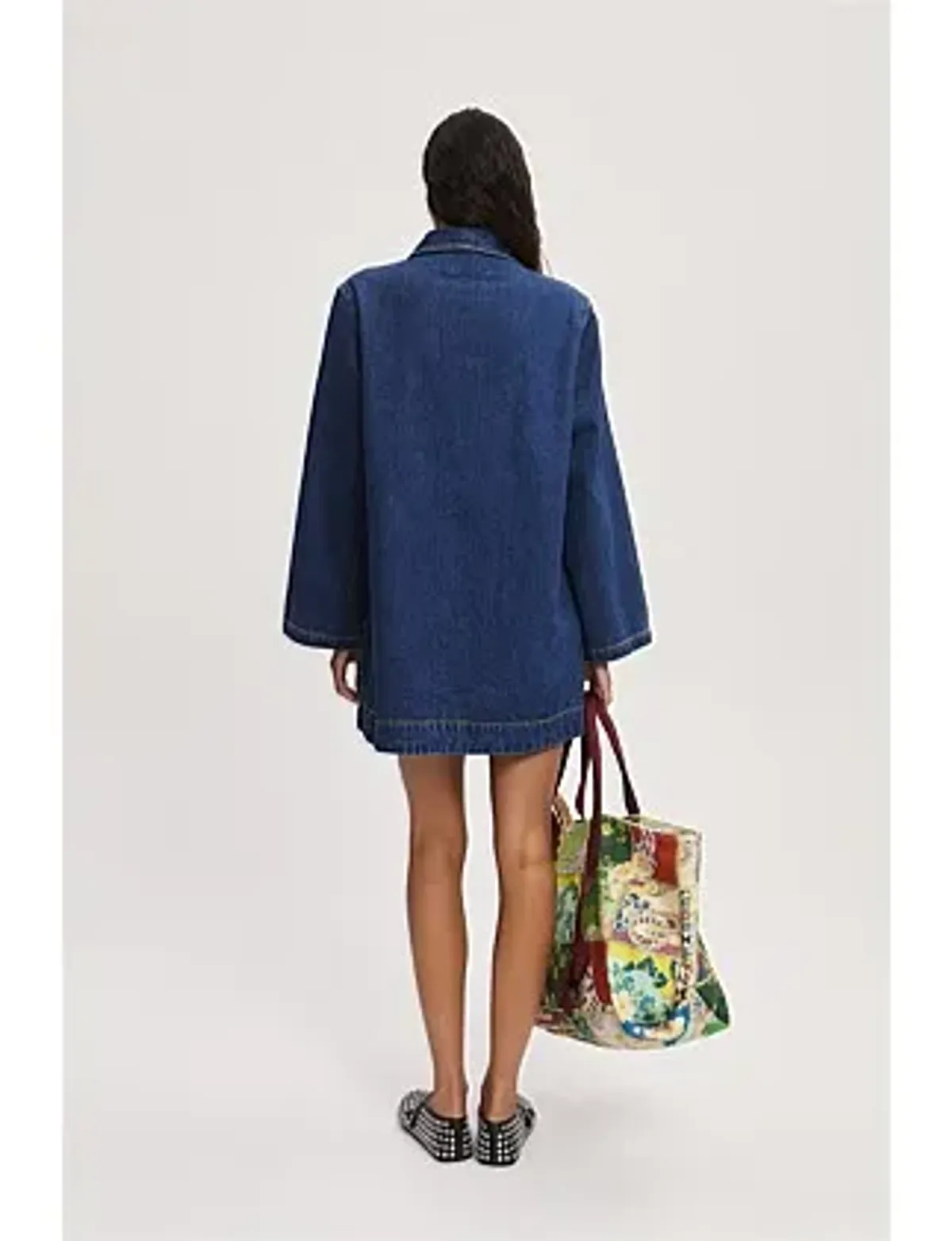 ALEMAIS SPEEDY DENIM MINI DRESS SIZE 10/L - Image 4