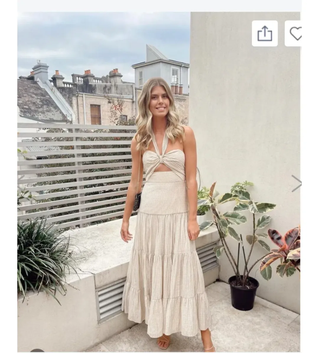 Significant Other Tuscany Maxi Dress Cream Size 10 for rent on The Volte - main image