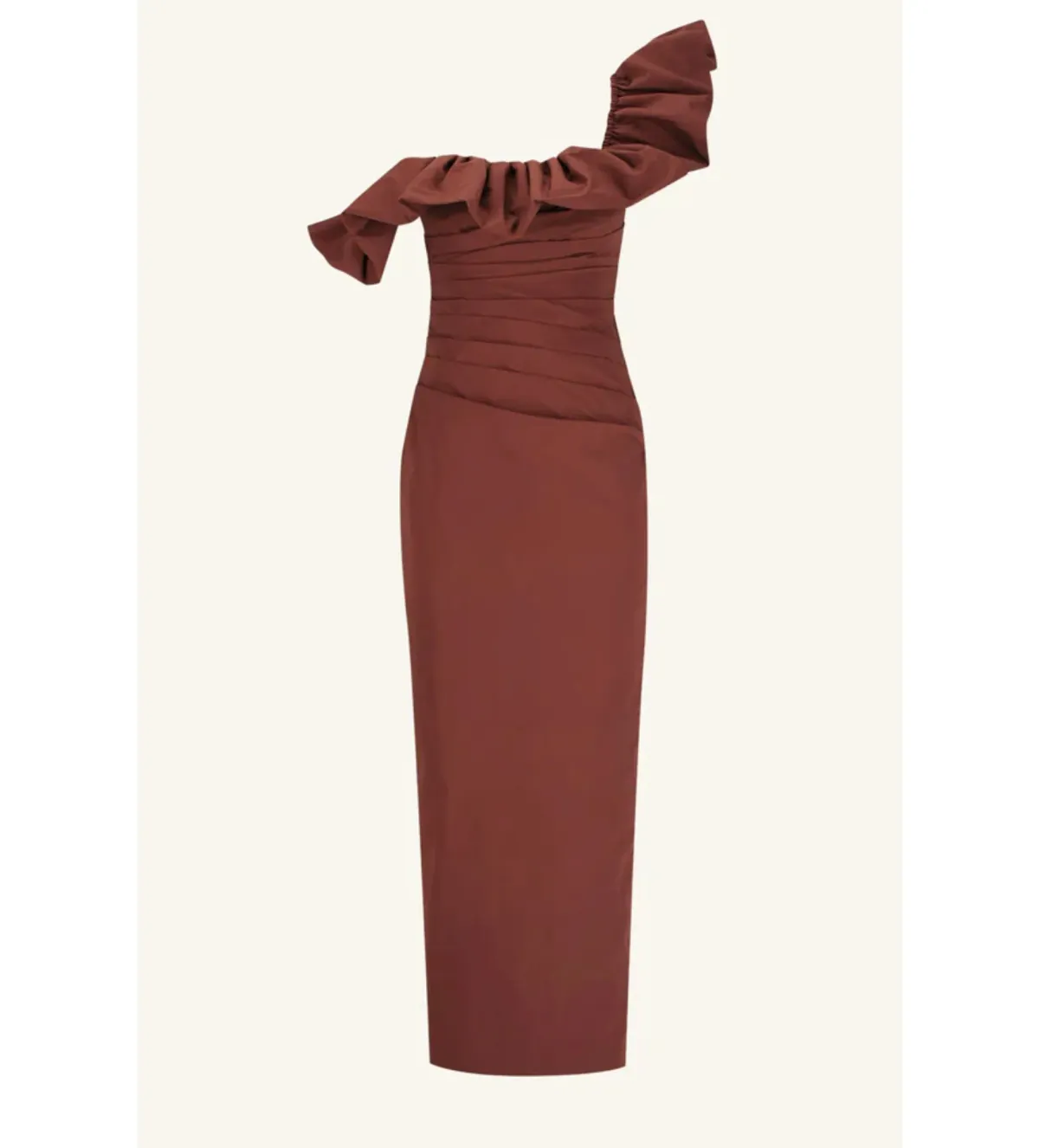 Shona Joy Cambell Ruffle Draped Maxi in Espresso Size 8  - Image 5