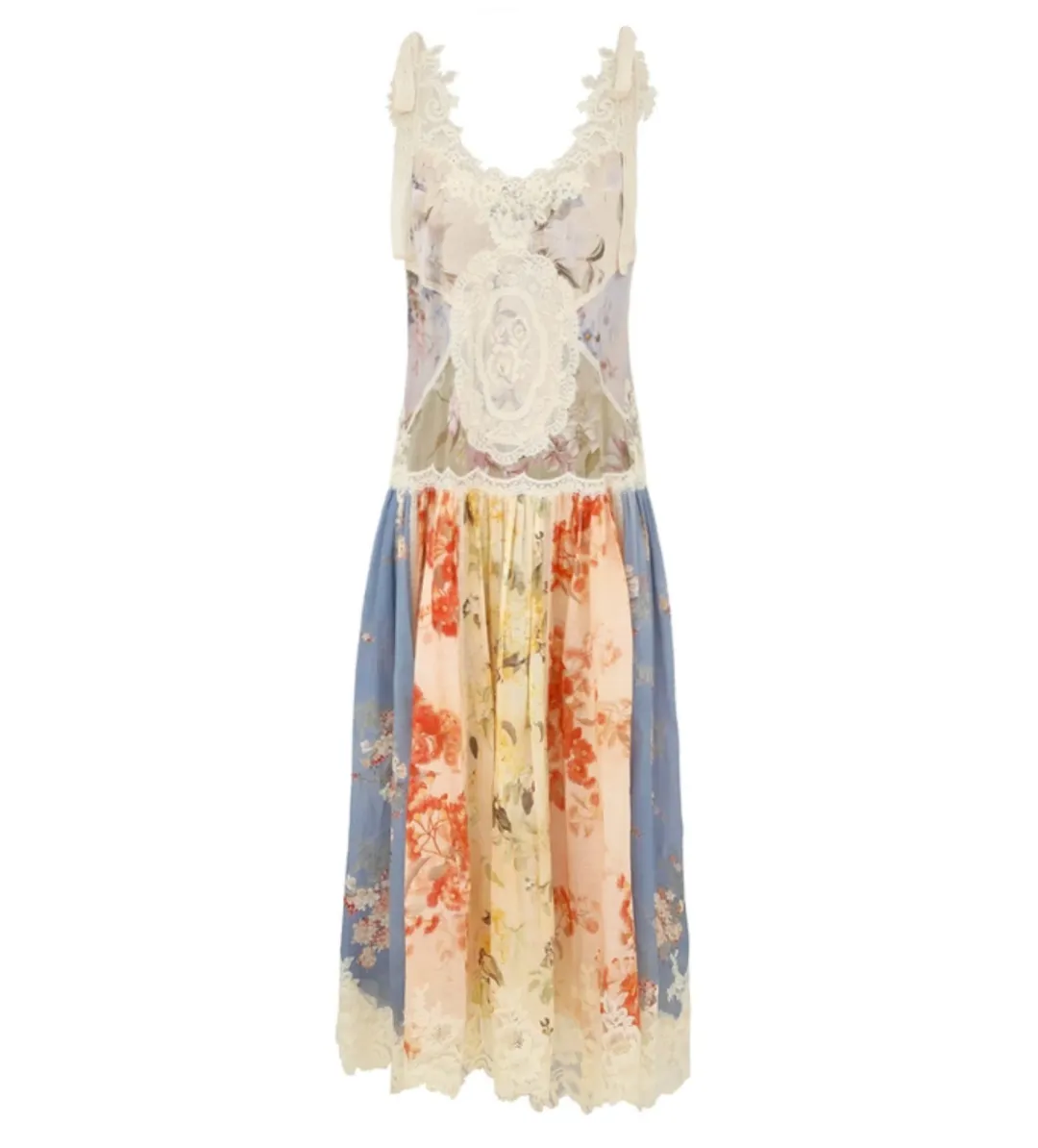 Zimmermann The Cascadian Lace Midi Dress in Spliced Size 3 Au 14  for rent on The Volte - main image