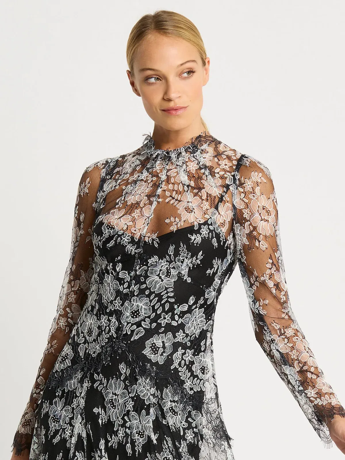 Moss & Spy Melody Midi Dress in Black/Ivory Size AU 14 - Image 2