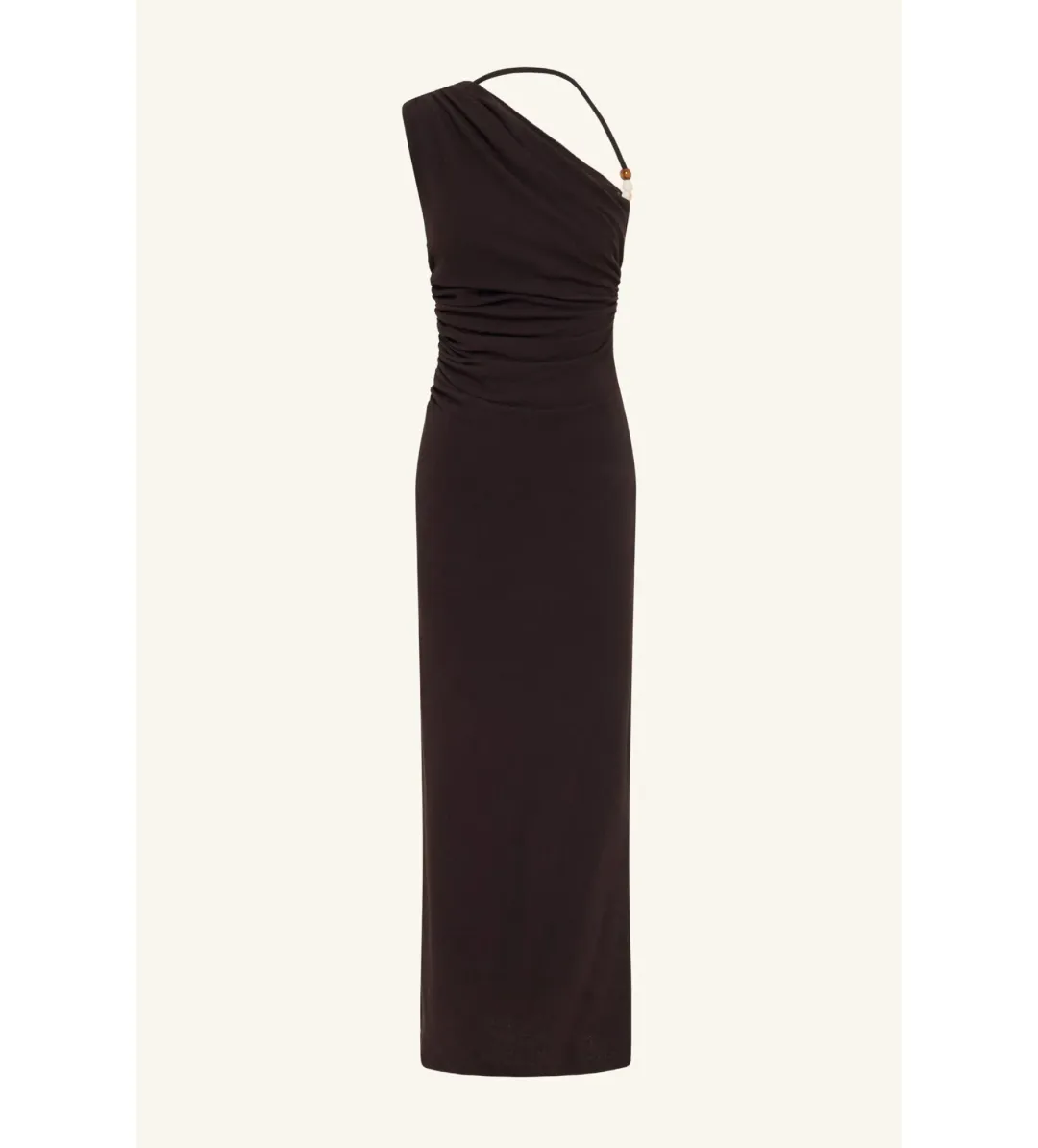 Shona Joy Beau Gathered Asymmetrical Midi Dress in Espresso Size XS / AU 6  for rent on The Volte - main image