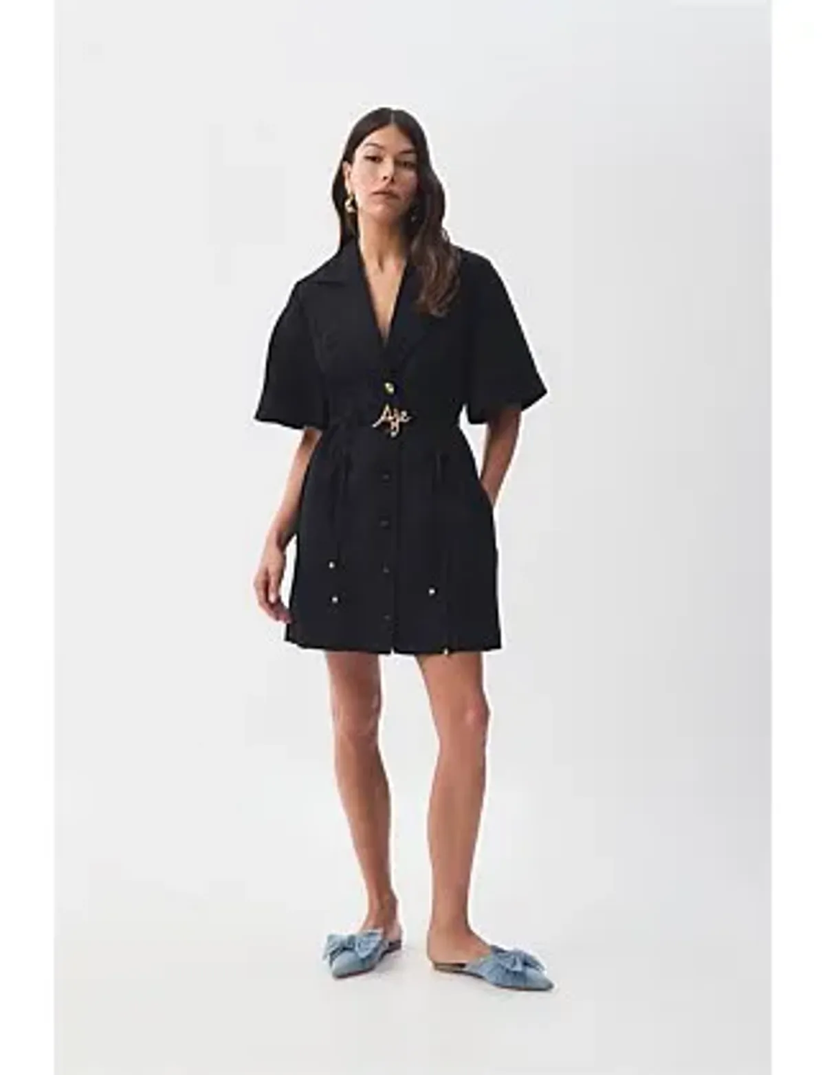 AJE Ana Mini Dress Black Size 8/S - Image 8