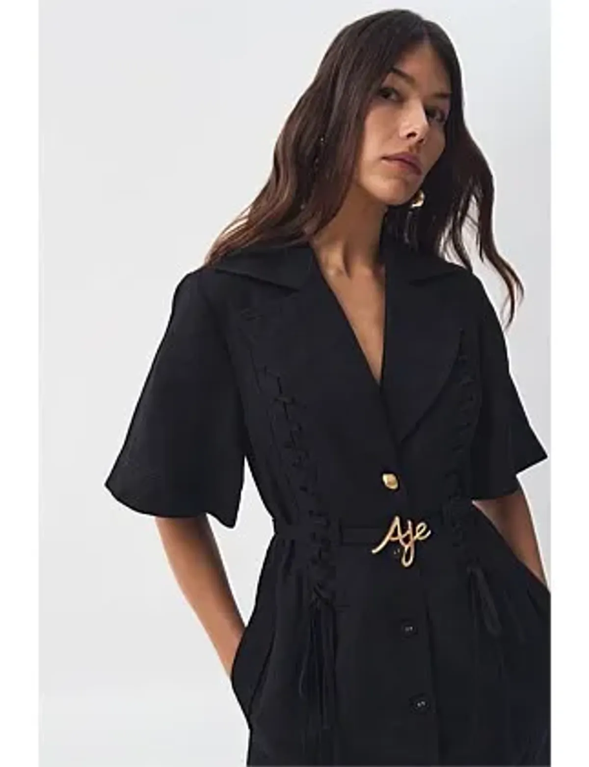 AJE Ana Mini Dress Black Size 8/S - Image 1