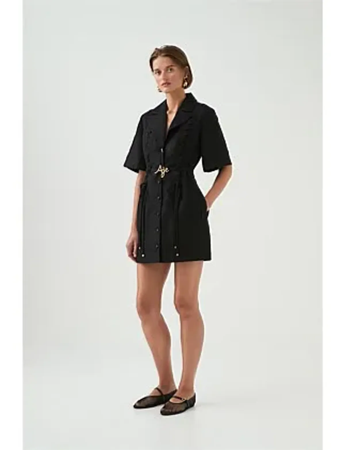 AJE Ana Mini Dress Black Size 8/S - Image 3