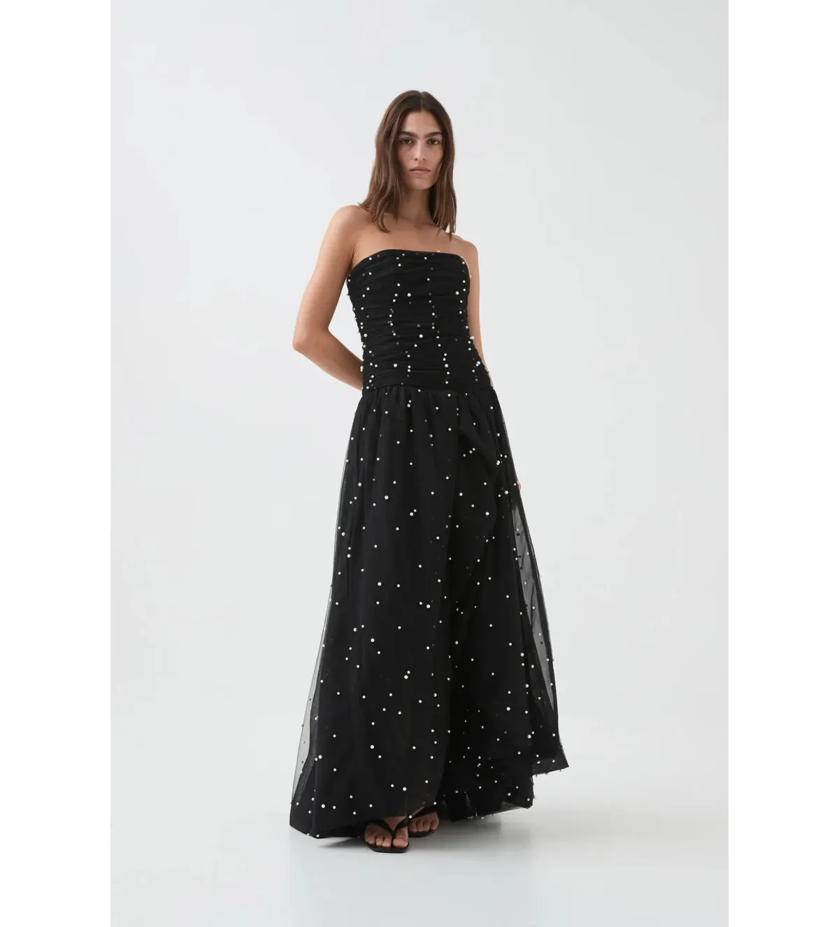 Aje Juniper Maxi Dress Gown in Black Size AU 10  - Image 1