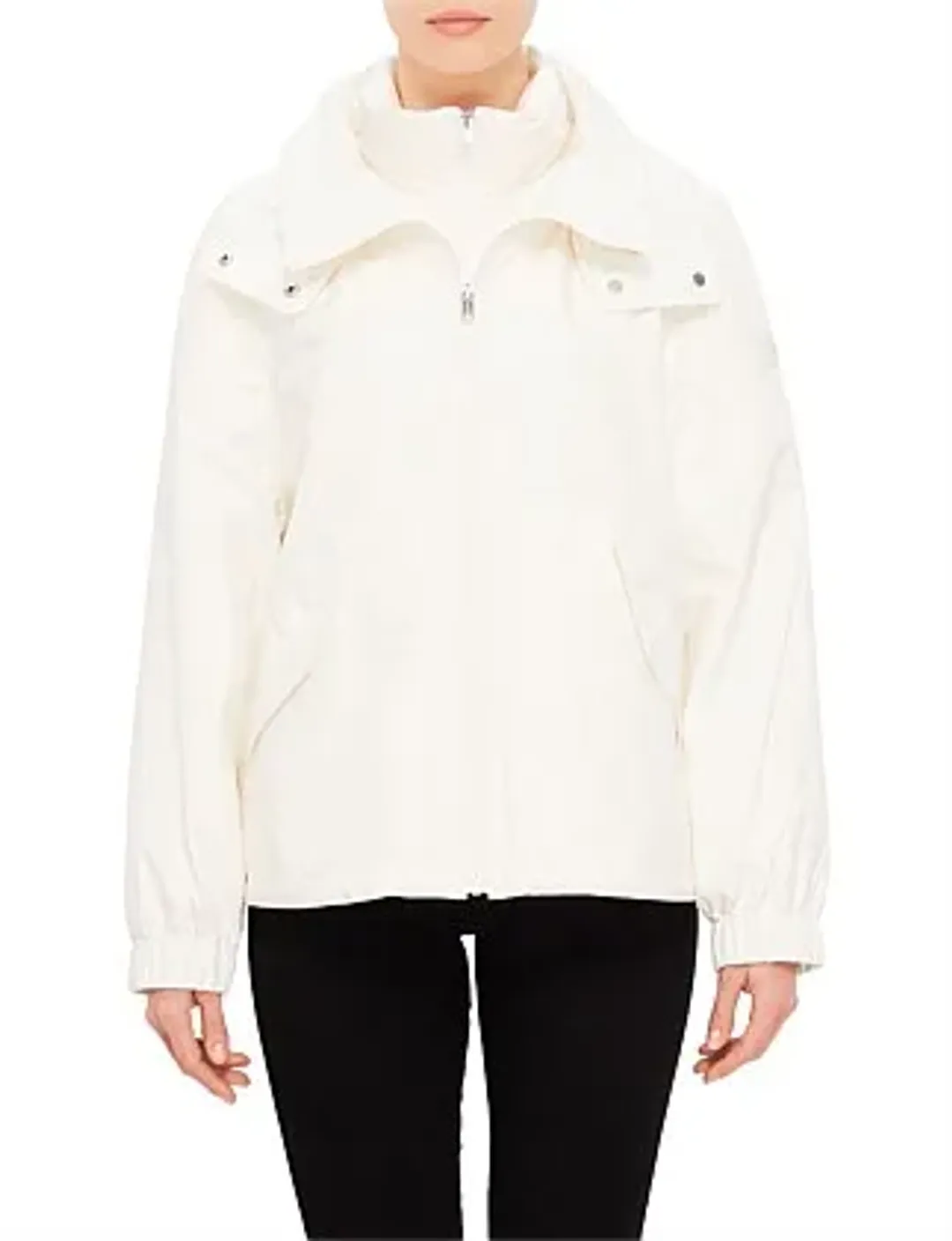 Yves Solomon Technical Fabric Cropped Jacket White for rent on The Volte - main image