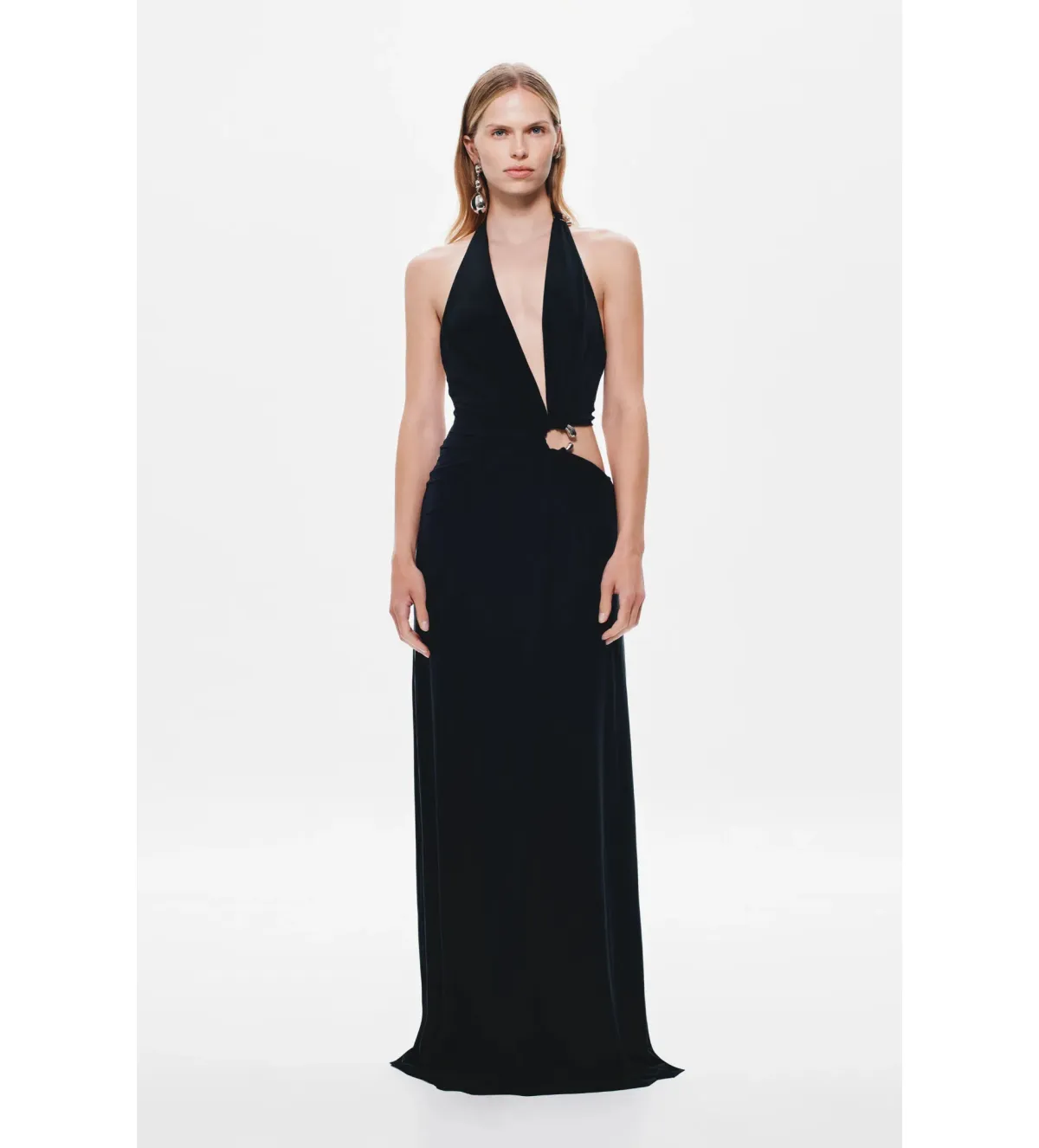 Misha Devon Cupro Maxi Dress in Black Size 8 - Image 1