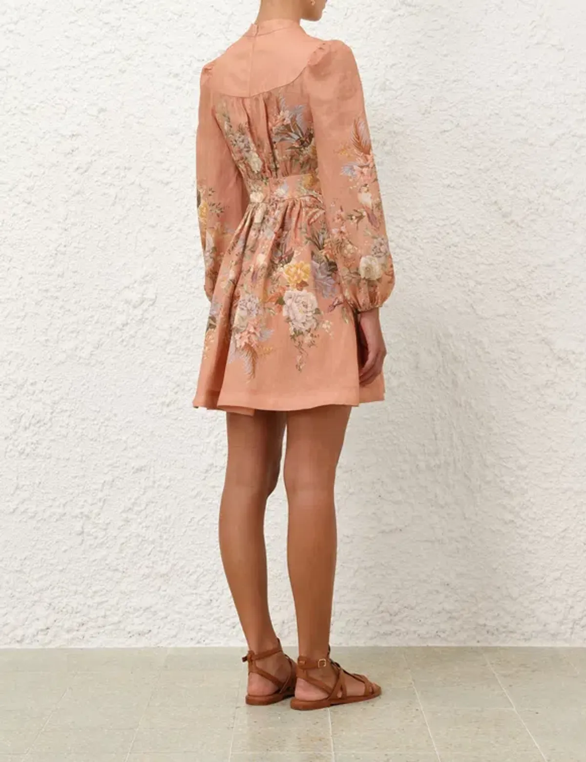 Zimmermann Tallow Plunge Mini Dress Pink Size 3 / AU 10-12 - Image 2