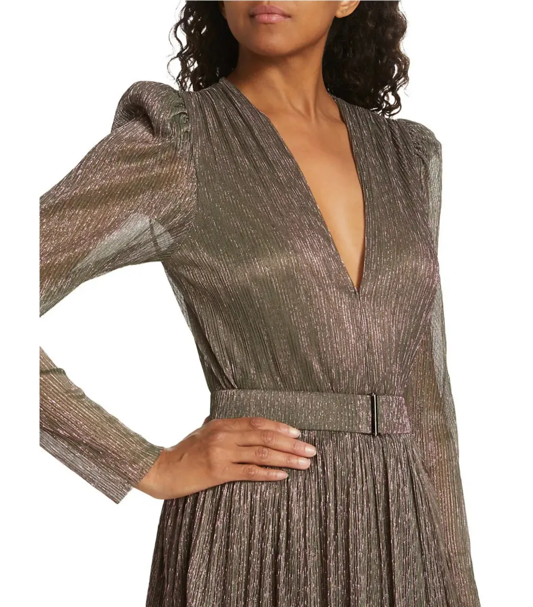 Sabina Musayev Carry Midi Dress in Green Blossom Size 6/XS for rent on The Volte - main image