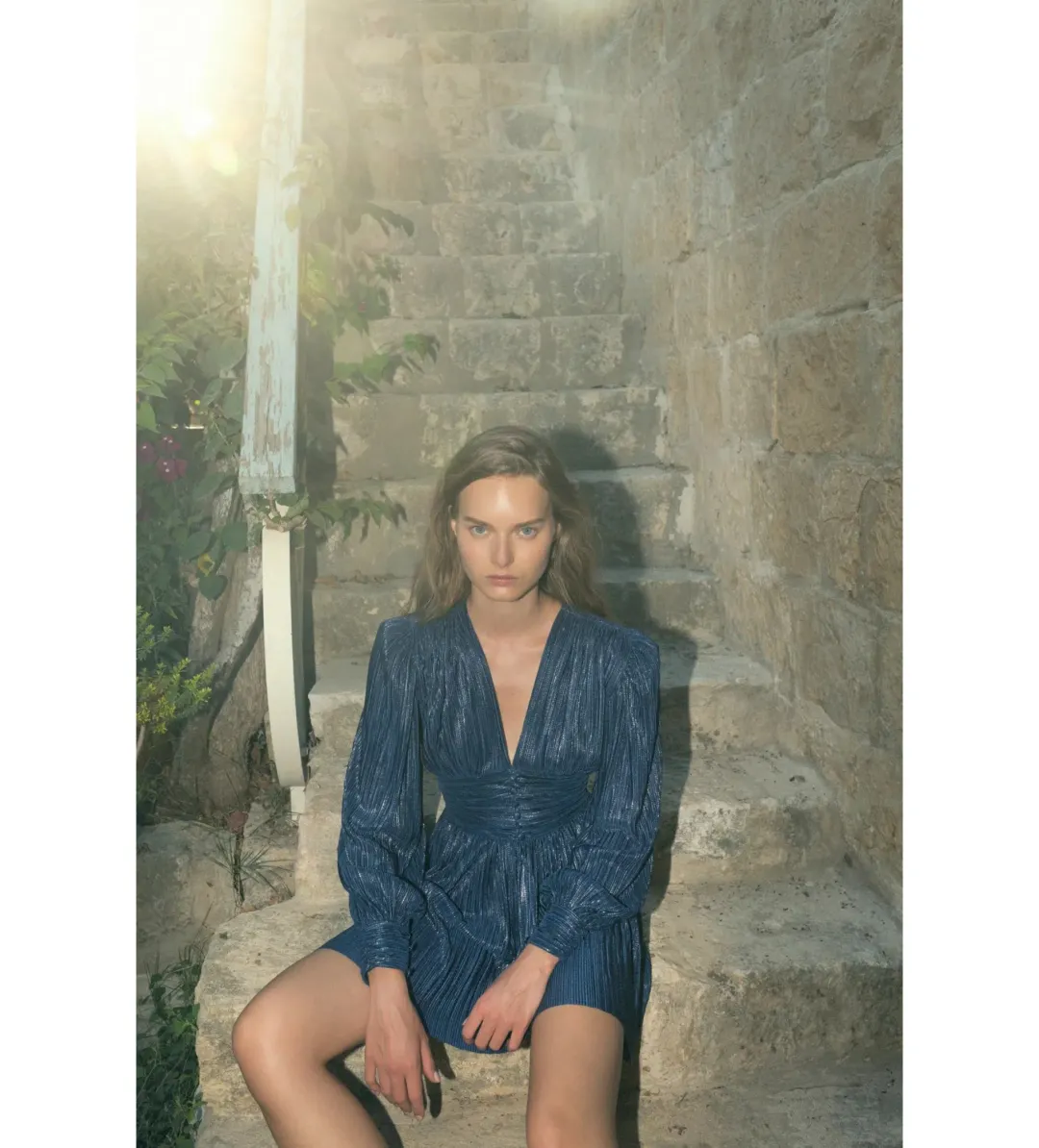 Sabina Musayev Shaya Mini Dress Blue Size S/AU 8 -New with tags – Buy for rent on The Volte - main image