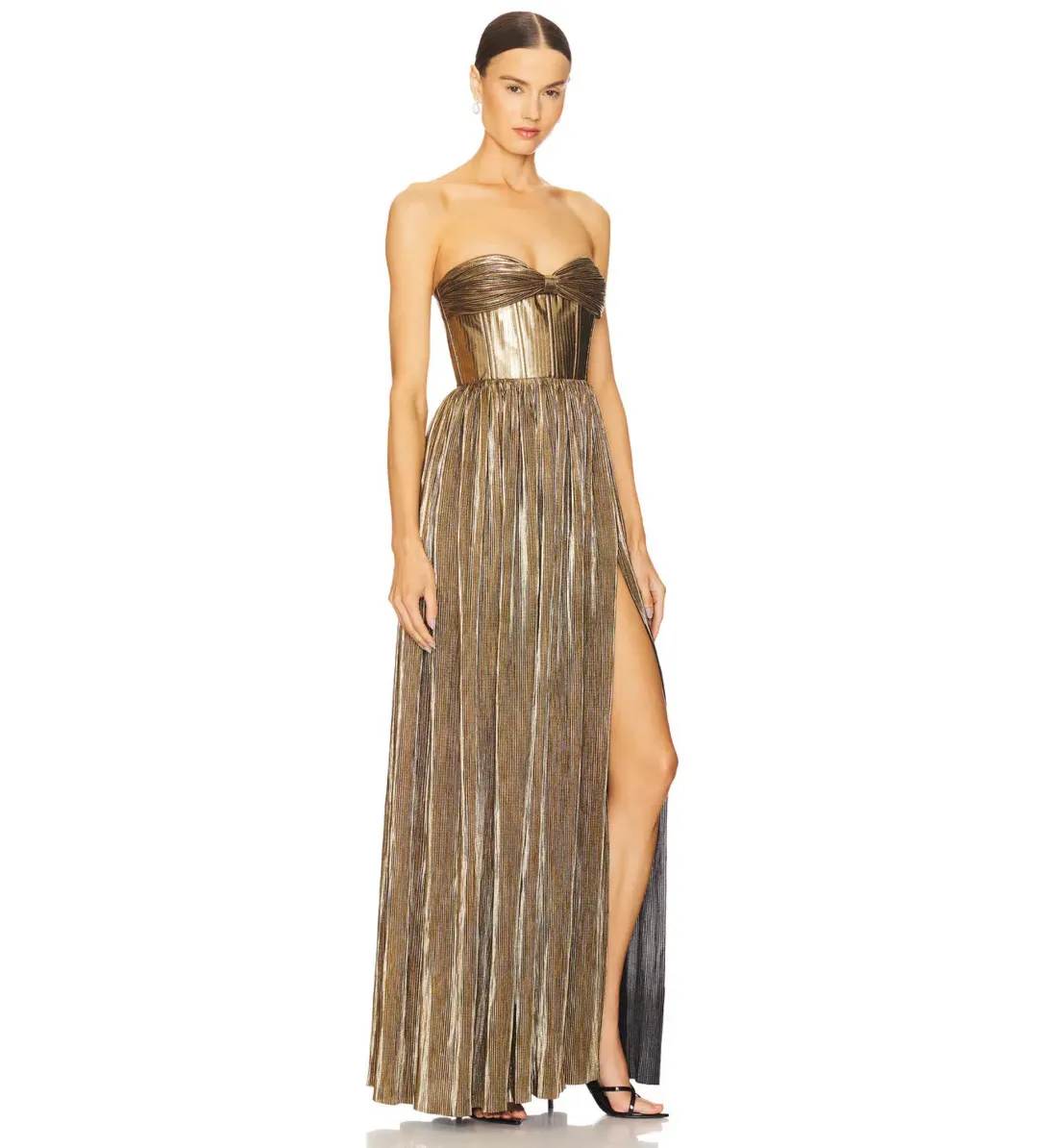 Bronx and Banco Florence Strapless Gown Gold Size XS/AU 6 for rent on The Volte - main image