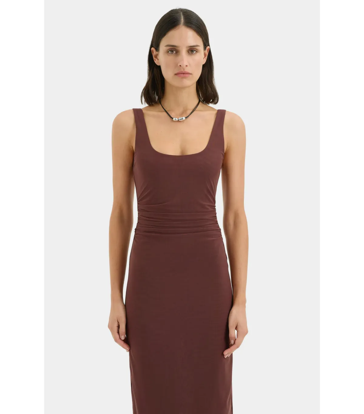 Sir the Label Jacques Twist Midi Dress Espresso Brown Size 2 / AU 10 - Image 3