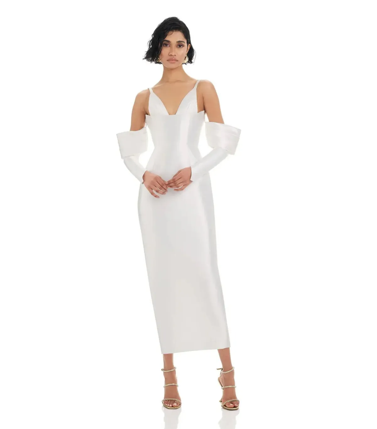 Eliya the Label Annalise Midi Dress in White Size S / AU 8 - Image 3