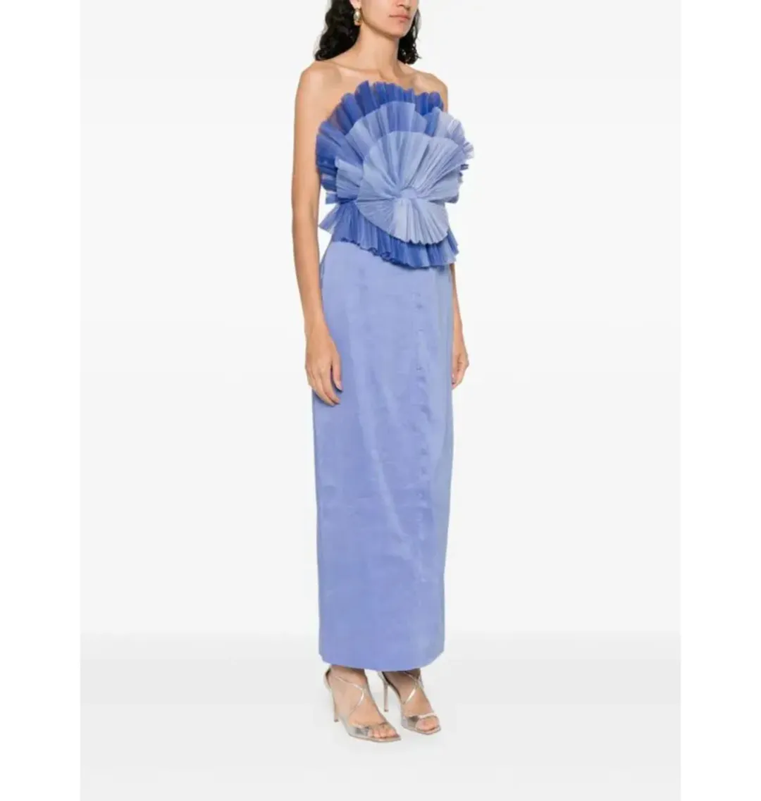Aje Kira Midi Dress Blue Size 10 for rent on The Volte - main image