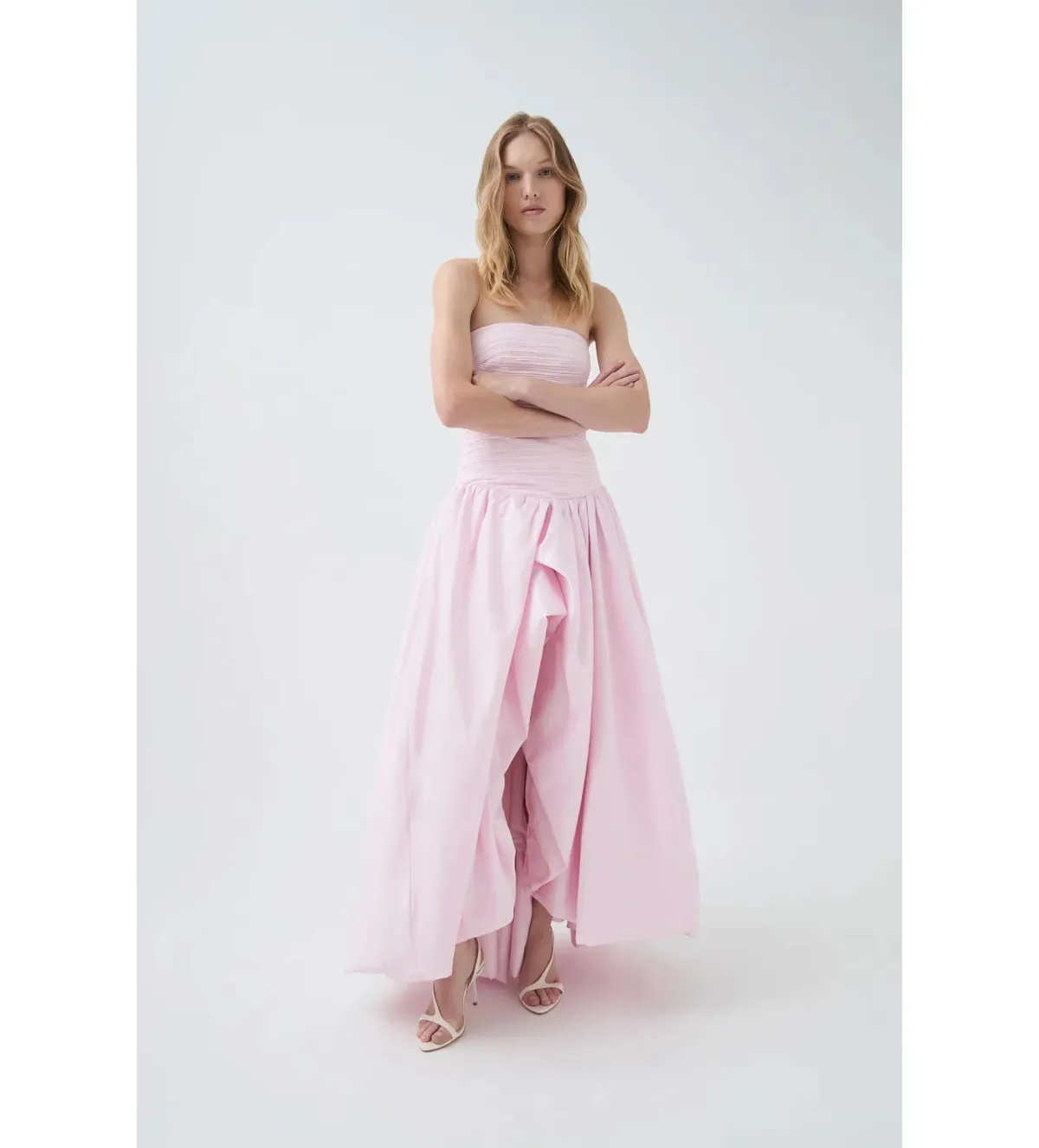 Aje Violette Bubble Hem Maxi Dress Pastel Pink Size AU 12 - Image 2